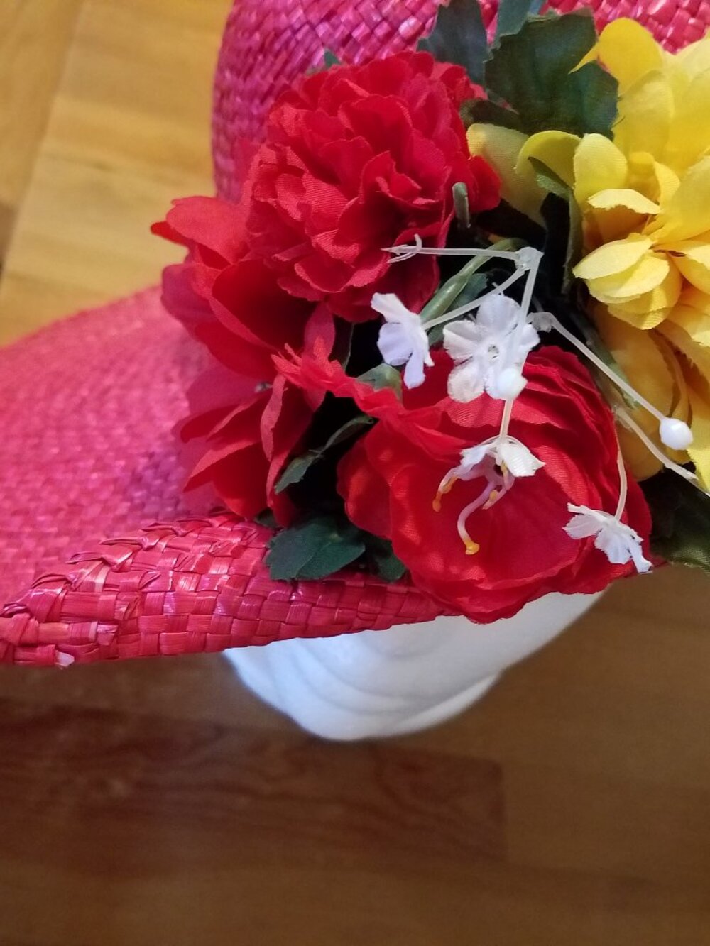 A beautiful summer hat made of natural straw!